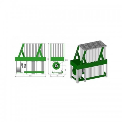 HOLZING RLA S 200 saepuru eemaldamine, 5500 W, 6500 m³/h