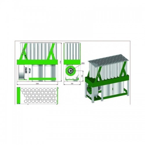 HOLZING RLA S 300 saepuru eemaldamine, 7500 W, 8900 m³/h
