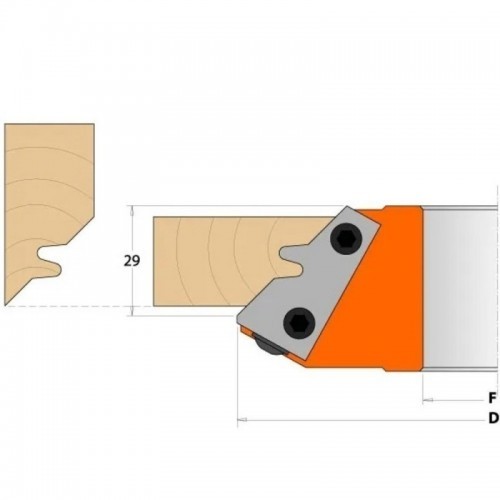 CMT profiilnuga freesimiseks C694011 jaoks - nugade paar 43x23x2 mm