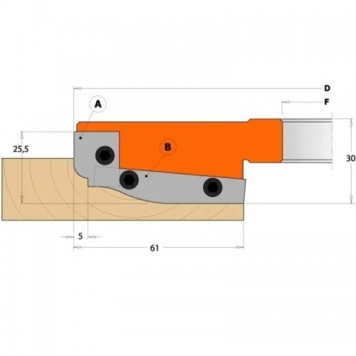 CMT profiilnuga freesimiseks C694013 jaoks - nugade paar B 60x11,9x1,5 mm