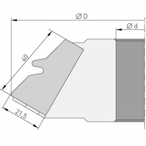 IGM profiilnuga freesi jaoks 40x21,5x2mm F623 jaoks