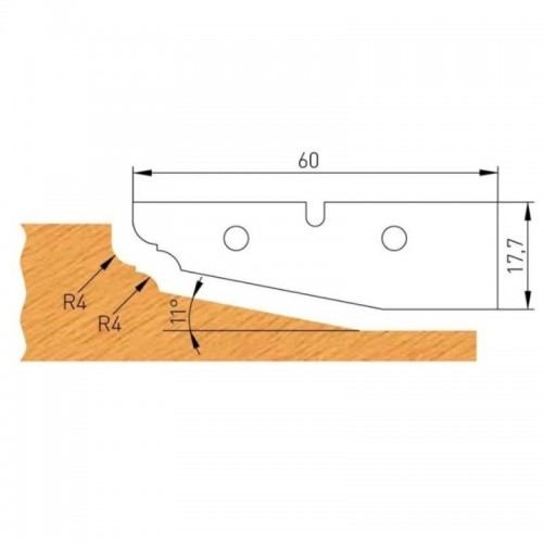 IGM profiilinuga ruuterile E 60x17,7x2mm pro F632-182