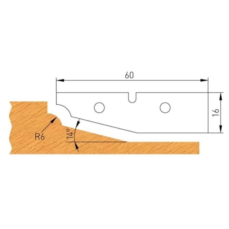IGM profiili nuga ruuterile G 60x16x2mm pro F632-182