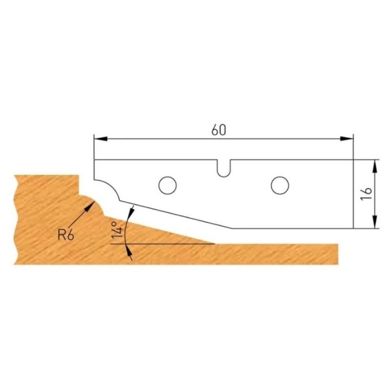 IGM profiili nuga ruuterile H 60x16x2mm pro F632-182