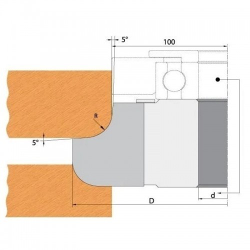 IGM profiilnuga freesimiseks Nuga F612-150 - R10 35x30x2 mm
