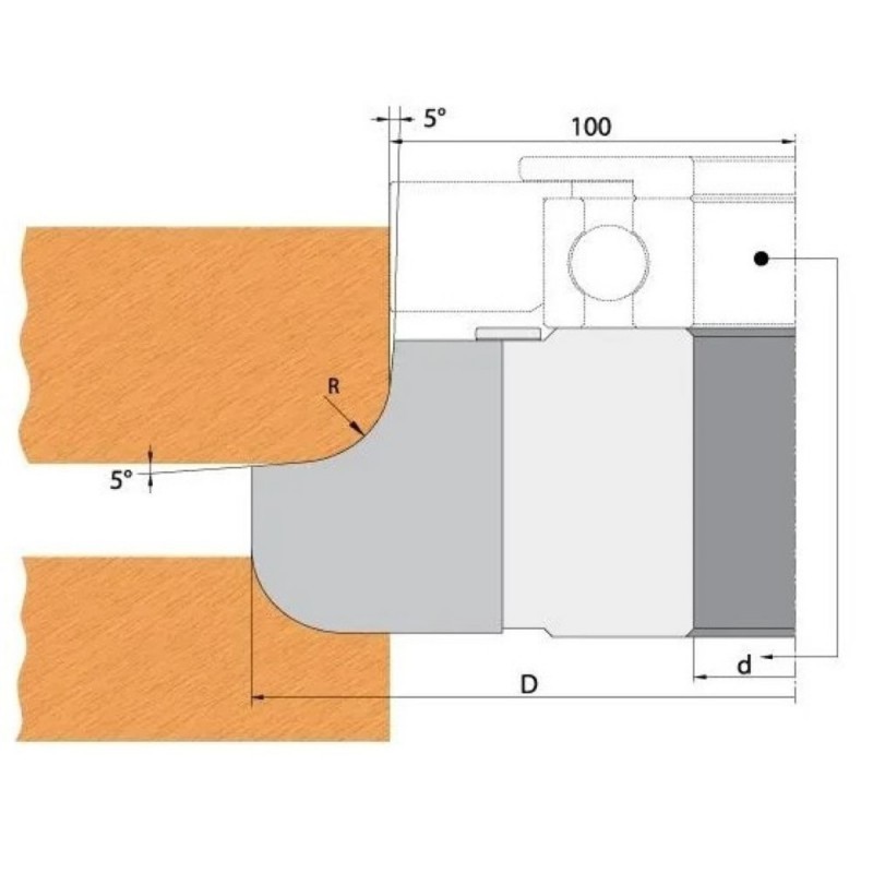 IGM profiilnuga freesimiseks Nuga F612-308 jaoks - R3 25x23x2 mm