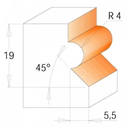 CMT C961 Wainscot - D23.8 I19.05 R4 S-12