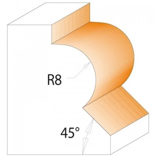 CMT C954 45° kaldnurgaga rant - R8 D36x25 L60 S-8 HW