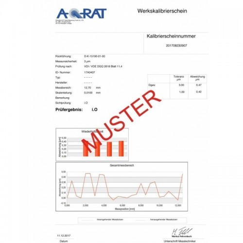 Digitaalne sihverplaadi indikaator, 12,7 x 0,01 mm, IP 54 koos kalibreerimissertifikaadiga