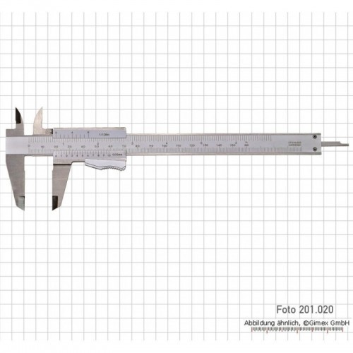 Kaliper INOX, 200 x 0,05 mm / 8" x 1/128"