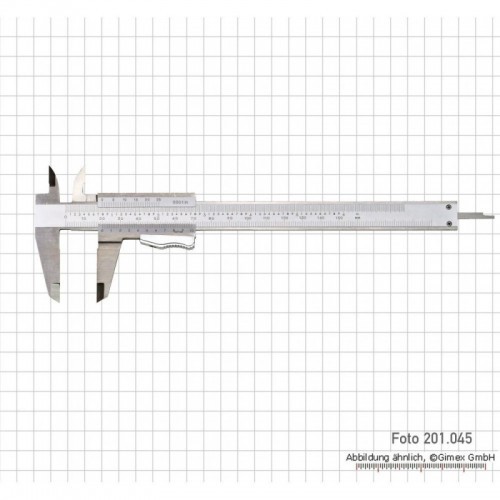 Kaliper INOX, 200 x 0,02 mm / 8" x 1/1000"