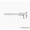 Kalibr DIN 862, INOX, 150 x 0,02 mm/ 6"x 1/1000"