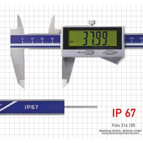Digitaalne nihik IP 67, 150 mm, ümar sügavuslatt, induktiivne mõõtesüsteem