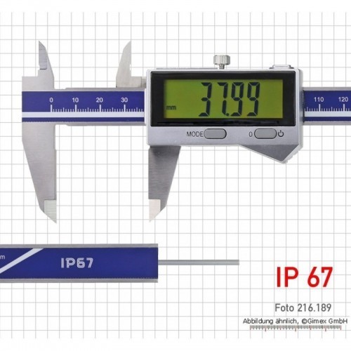 Digitaalne nihik IP 67, 150 mm, ümmargune sügavusriba, Bluetoothiga