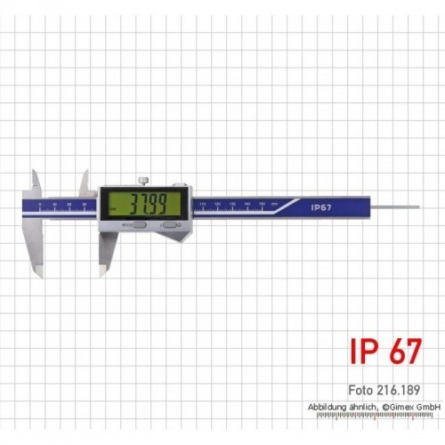 Digitaalne nihik IP 67, 150 mm, ümmargune sügavusriba, Bluetoothiga