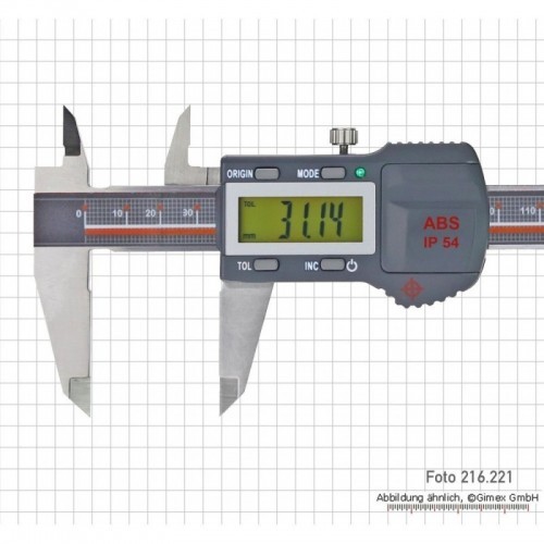 Digitaalne nihik IP 54, TOL-LED-ga, 150 mm