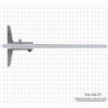 Sügavuse mõõtmine pliiatsi otsaga, 300 x 100 mm, 0,02 mm, INOX
