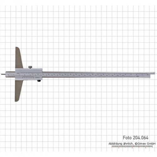 Sügavuse mõõtmine pliiatsi otsaga ja pööratav, 200 x 100 x 0,05 mm, INOX