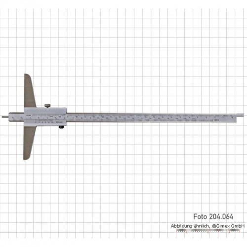 Sügavuse mõõtmine pliiatsi otsaga ja pööratav, 300 x 150 x 0,05 mm, INOX
