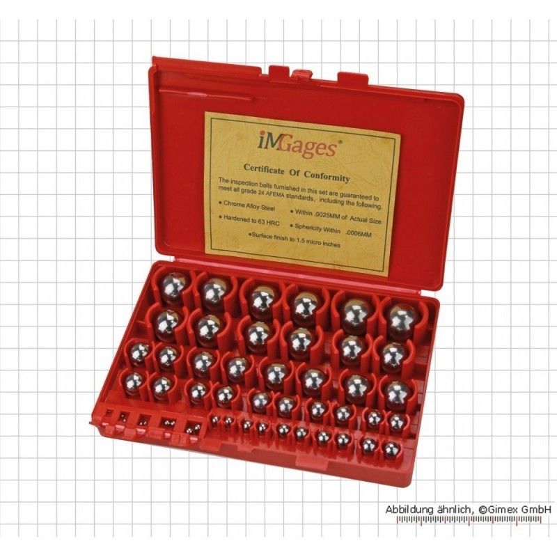 Mõõtekuulide komplekt 1 - 25 mm (igaüks 2x)