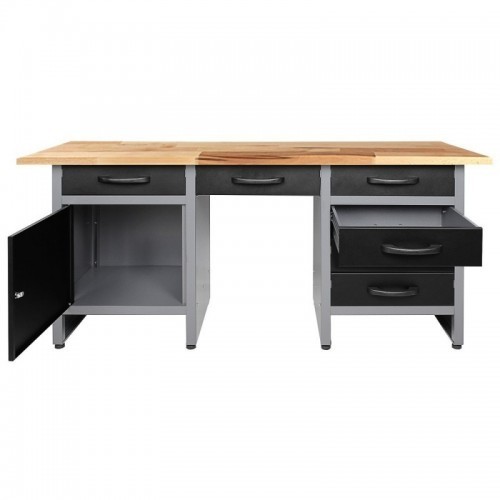 Töölaud 160 cm 6 liugurit ja 1 uks hall 85 cm