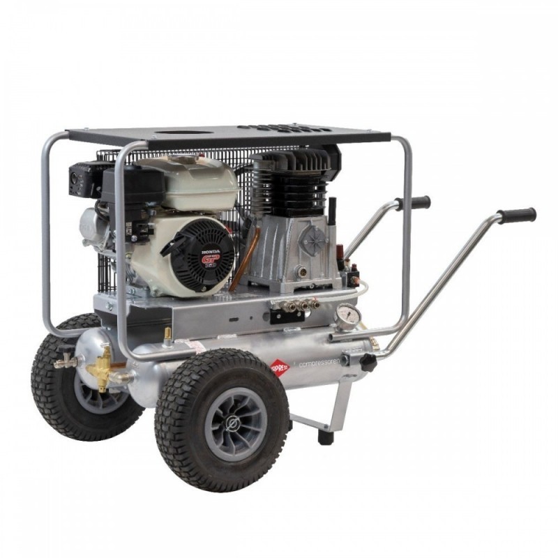 Bensiinimootoriga kompressor BM 17+17/550 (Honda GX270) 10 baari 8,4 hj/6,3 kW 403 l/min 2x17 l