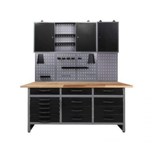 Töökojamööbli komplekt Konny 2, 160 cm, Must