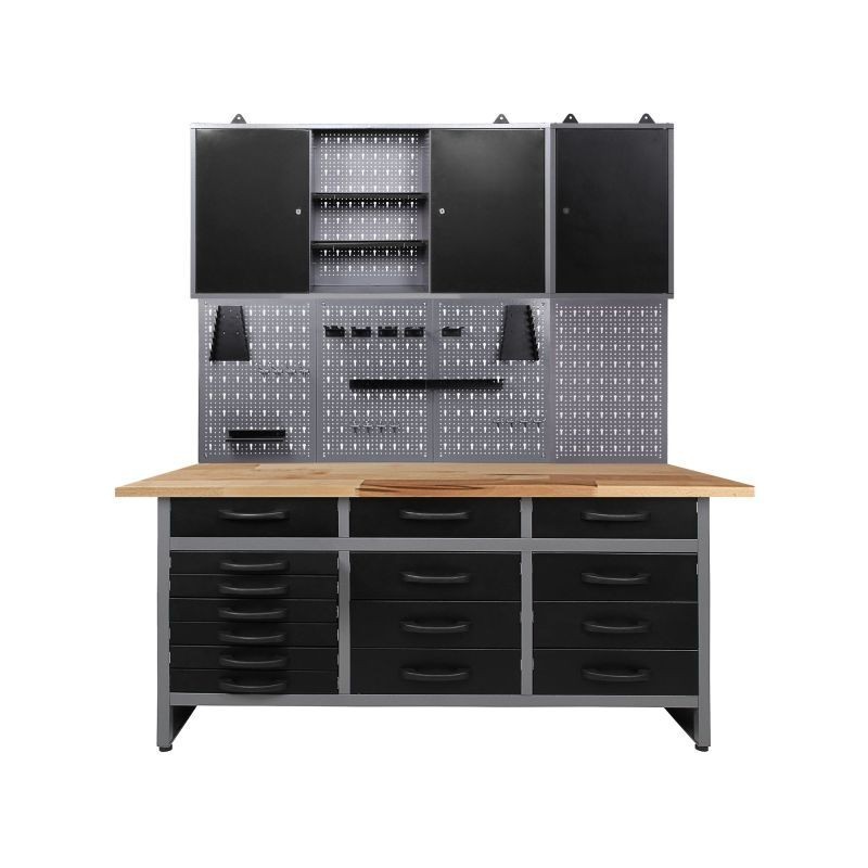 Töökojamööbli komplekt Konny 2, 160 cm, Must