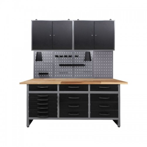 Töökojamööbli komplekt Konny 2 v2, 160 cm, Must,