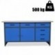 HENRY töölaud sahtlite ja kappidega, SININE, 1700 mm