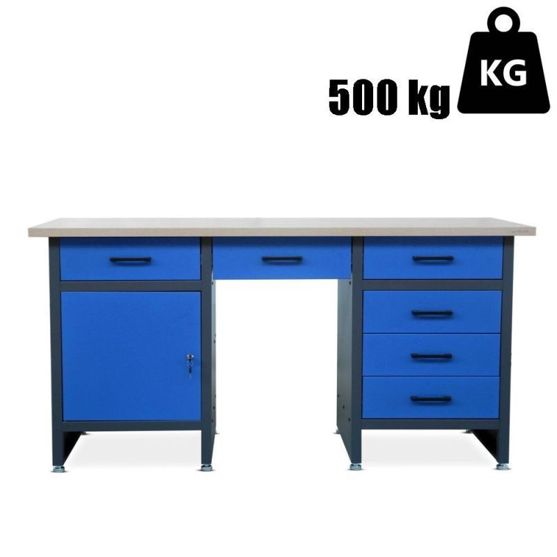 FRANK töölaud kappide ja sahtlitega, sinine, 1700 mm