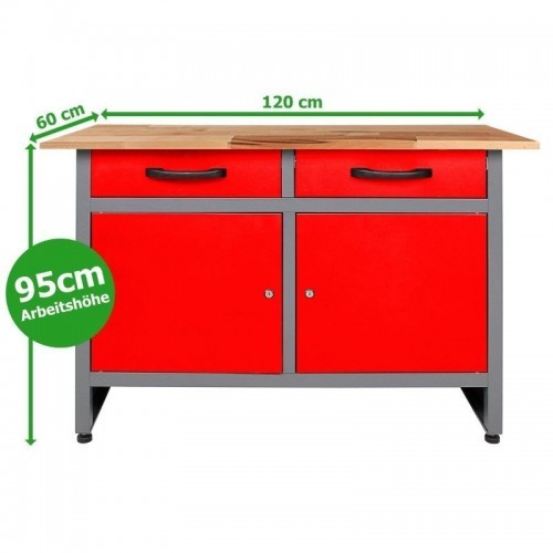 Töölaud Werner 1200 x 950 mm, Punane