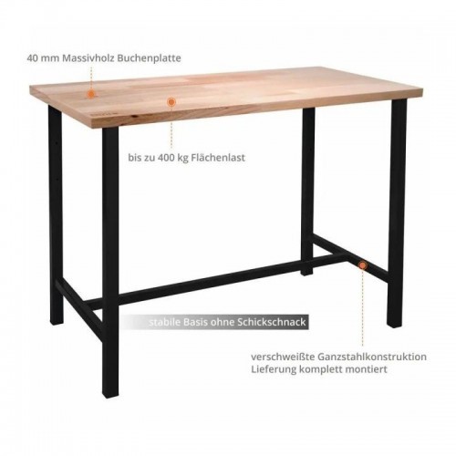 Töölaud Guede P 1200 S must joon, 1190 mm