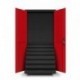 DAREK metallist tööriistakapp, 920 x 1850 x 500 mm, antratsiit ja punane värv