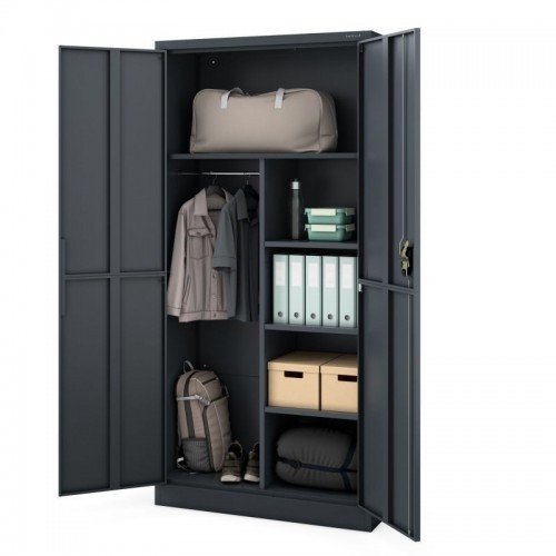 DAWID metallist majapidamiskapp, 900 x 1850 x 400 mm, Smart: antratsiithall