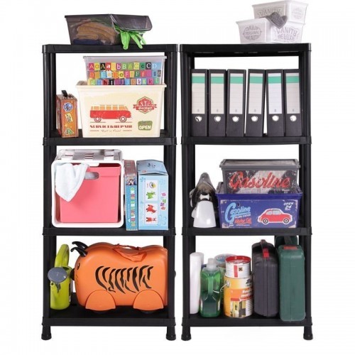 Plastikriiul 60x30x138 cm, 2 tk, must