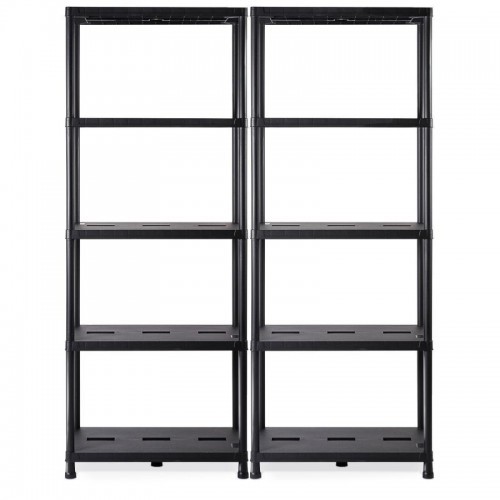 Plastikriiul 71x35x180 cm, 2 tk, must