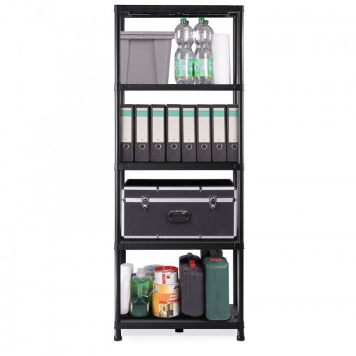 Plastikriiul 71x35x180 cm, 2 tk, must