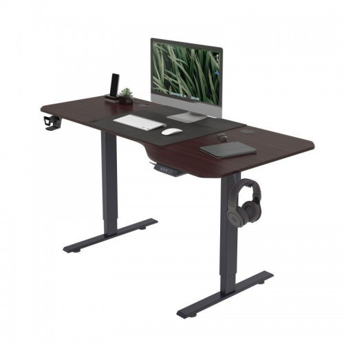 Laud elektrilise kõrguse reguleerimisega ELLA, 1600 x 720 x 750 mm, must/pähkel