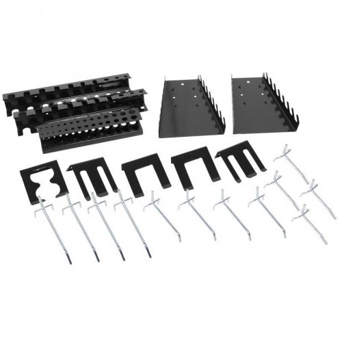 Metallist perforeeritud seinakonksud 22 tk, hallid