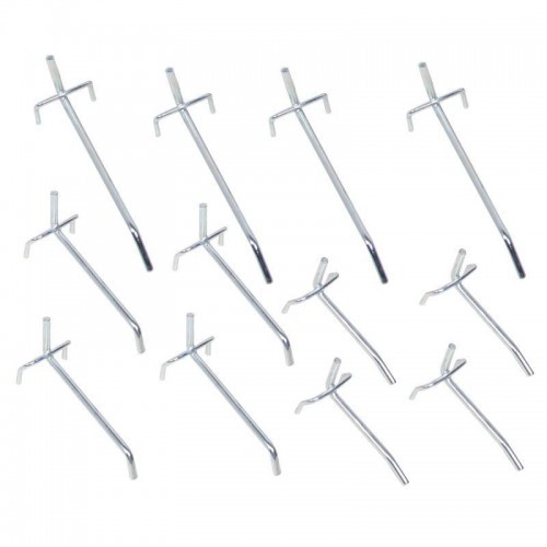 Metallist perforeeritud seinakonksud 22 tk, punased