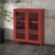 Väikese elutoa GINA vitriinkapp, 800 x 1015 x 400 mm, moodne: punane