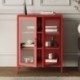Väikese elutoa GINA vitriinkapp, 800 x 1015 x 400 mm, moodne: punane
