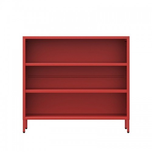 Madal raamaturiiul LUCA, 1000 x 900 x 350 mm, moodne: punane