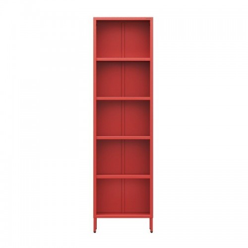 Kõrge raamaturiiul MARIO, 500 x 1800 x 350 mm, moodne: punane