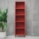 Kõrge raamaturiiul MARIO, 500 x 1800 x 350 mm, moodne: punane