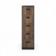 Metallist dokumendikapp SARA V5, 460 x 1630 x 620 mm, ökodisain: antratsiit/pähklipuu