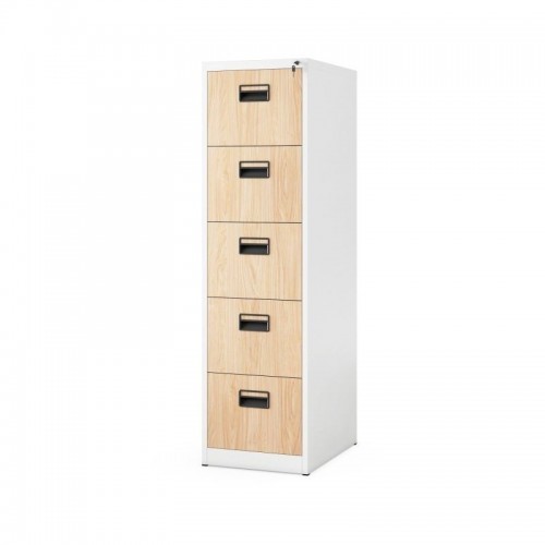 Metallist dokumendikapp SARA V5, 460 x 1630 x 620 mm, Eco Design: valge/Sonoma tamm