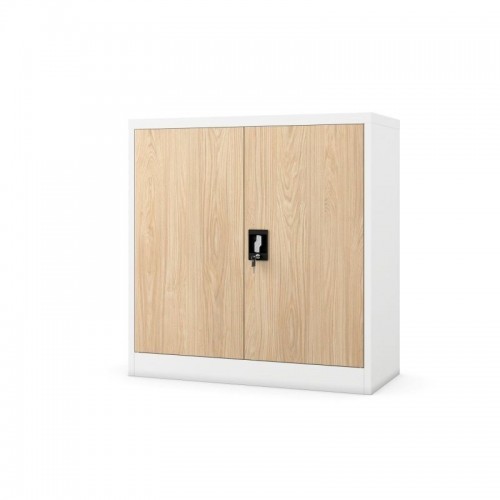 Metallkapp ustega BEATA, 900 x 930 x 400 mm, ökodisain: valge/sonoma tamm