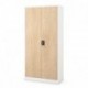 Metallist kontorikapp JAN, 900 x 1850 x 400 mm, ökodisain: valge/Sonoma tamm